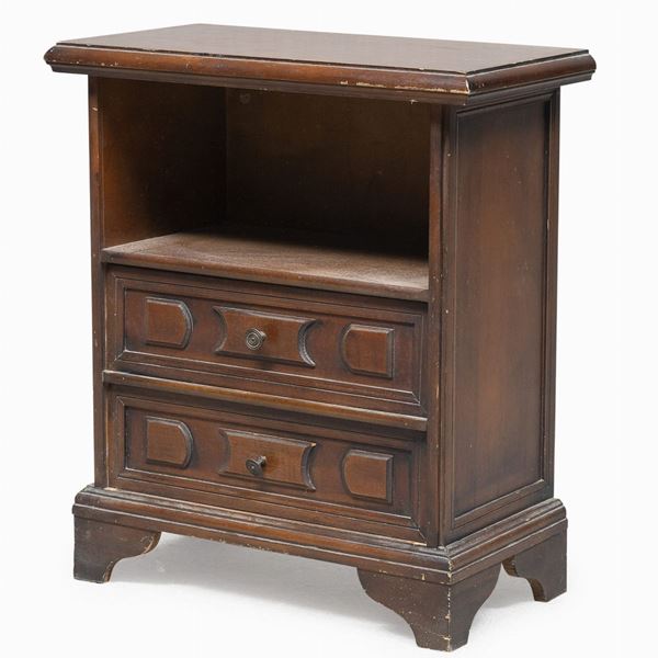 COMODINO IN LEGNO TINTO A NOCE