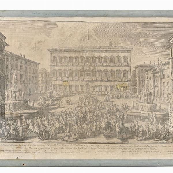 INCISIONE PRESENTAZIONE DELLA CHINEA DI GIUSEPPE VASI