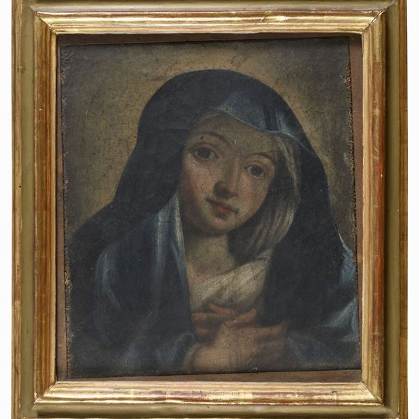 DIPINTO VERGINE IN ADORAZIONE DEL SETTECENTO