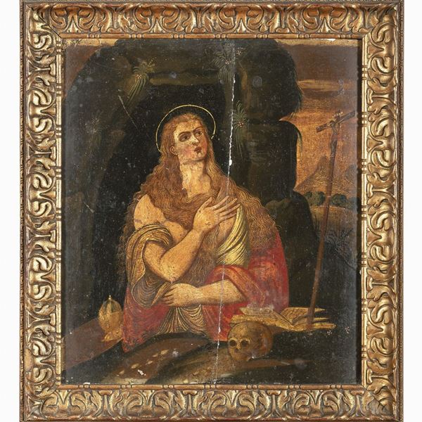 TAVOLA MADDALENA PENITENTE DI PITTORE DALMATA DEL CINQUECENTO