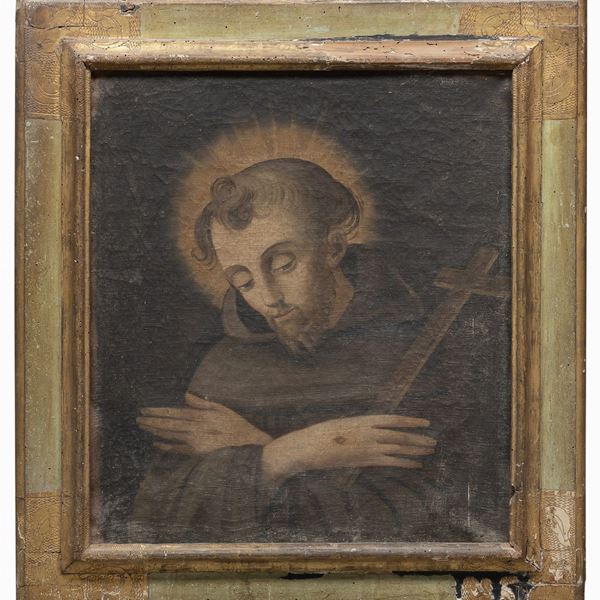 DIPINTO SAN FRANCESCO DI PITTORE UMBRO DEL SETTECENTO