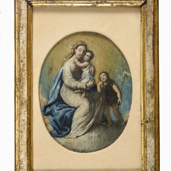 DIPINTO VERGINE CON IL BAMBINO DEL SETTECENTO