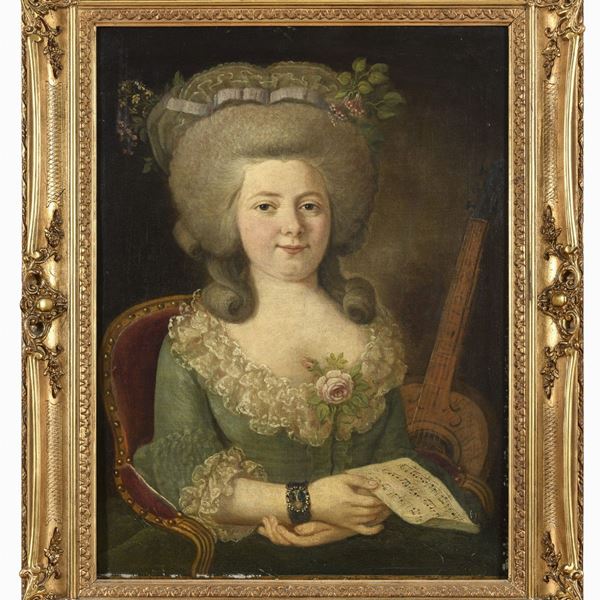 RITRATTO DI GIOVANE MUSICISTA DI PITTORE FRANCESE