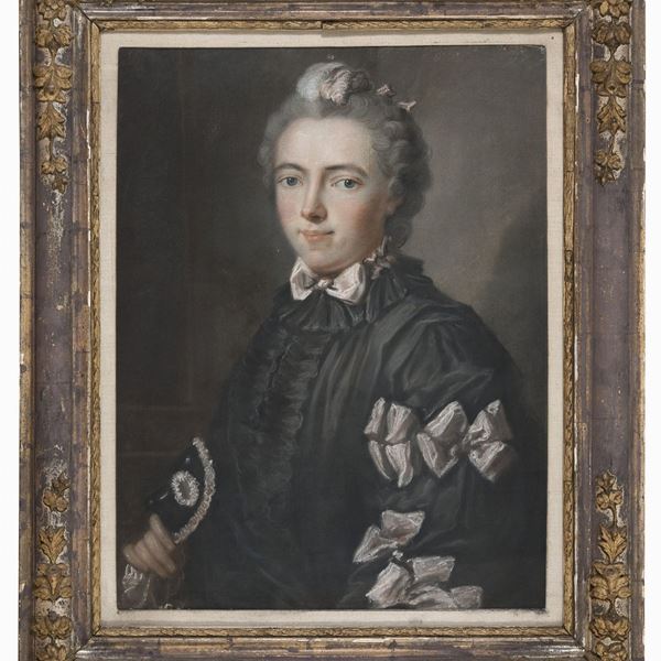 RITRATTO DI GIOVANE DONNA DI SEGUACE DI ROSALBA CARRIERA