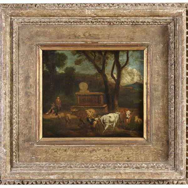 PAESAGGIO BUCOLICO OLANDESE DEL SETTECENTO