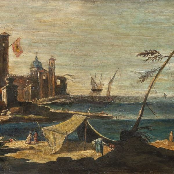 DIPINTO ACCADEMICO PAESAGGIO VENEZIANO