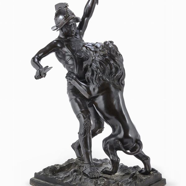 BRONZO GLADIATORE DI SCULTORE FRANCESE