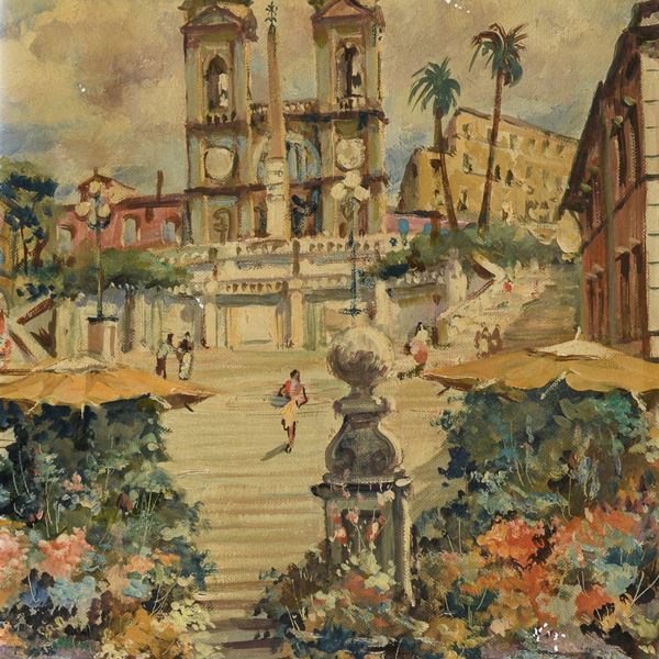 DIPINTO SCALINATA DI PIAZZA DI SPAGNA