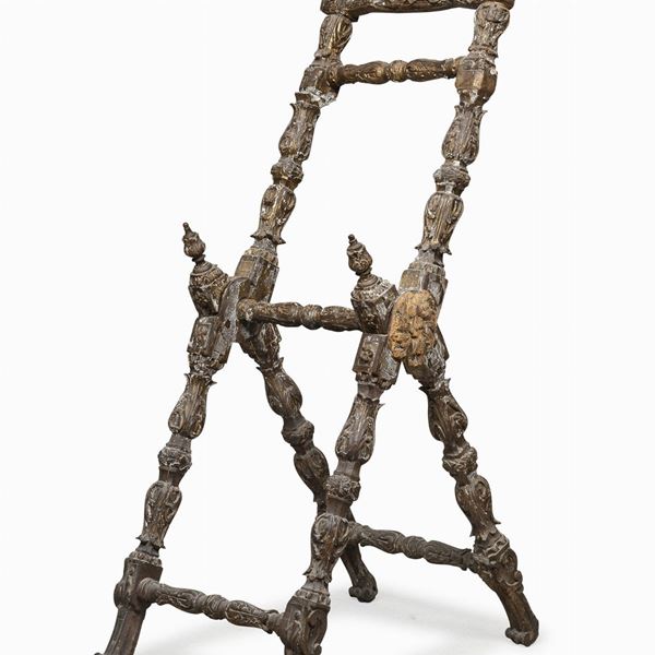 LEGGIO IN LEGNO DORATO, ROMA LUIGI XIV