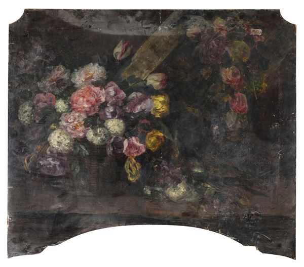 DIPINTO FIORI DI PITTORE ACCADEMICO