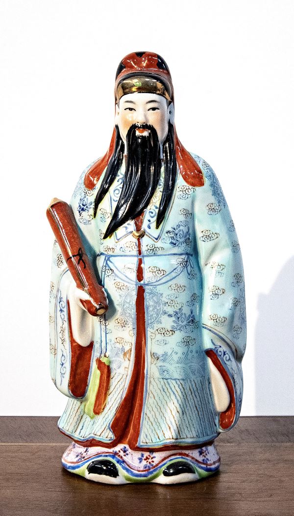 FIGURA DI DIGNITARIO IN CERAMICA, CINA