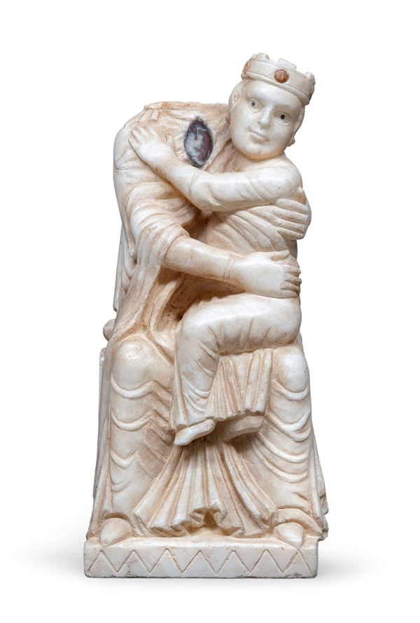 MARMO MADONNA ACEFALA COL BIMBO DEL XVI SECOLO