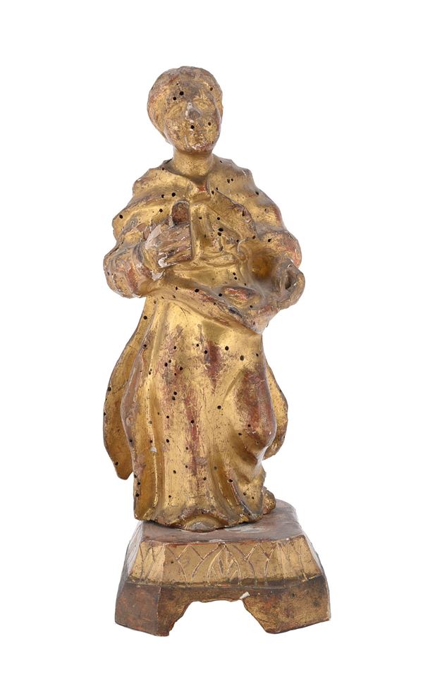 SCULTURA DI SANTO, PROBABILMENTE NAPOLI