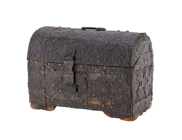 FORZIERE IN LEGNO E METALLO, XVIII SECOLO