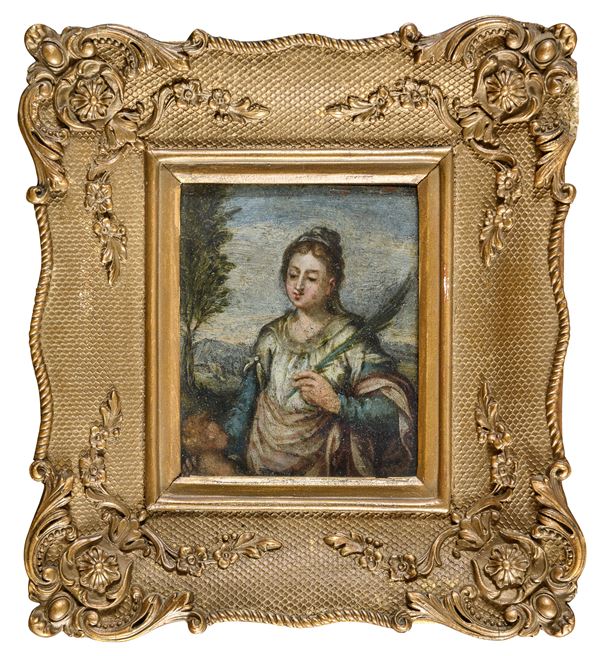 DIPINTO SANTA DI PITTORE FERRARESE DEL SEICENTO