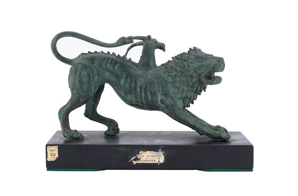 SCULTURA DI CHIMERA IN BRONZO, XX SECOLO
