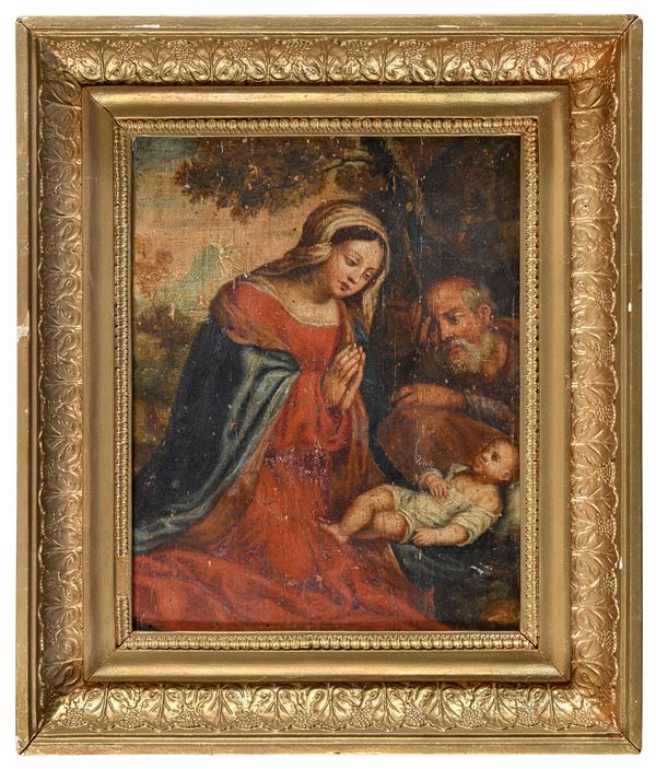 SACRA FAMIGLIA DI PITTORE VENETO DEL SETTECENTO