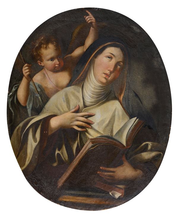 ESTASI DI SANTA TERESA D'AVILA DI PITTORE ITALIA CENTRALE