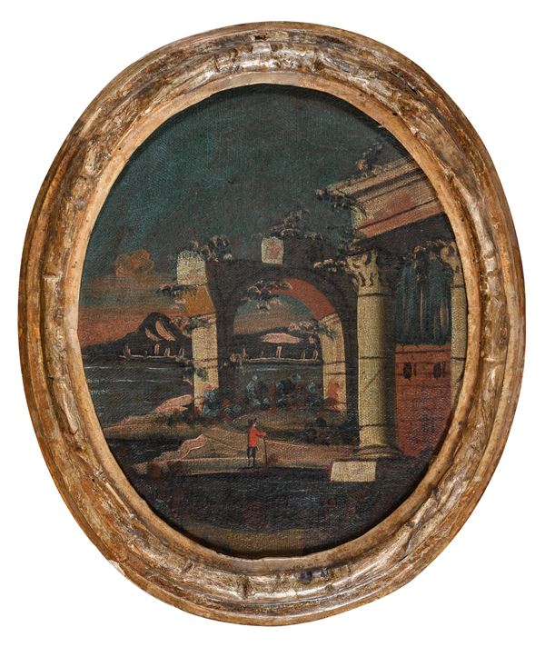 DIPINTO ROVINE DI PITTORE VENETO DEL SETTECENTO