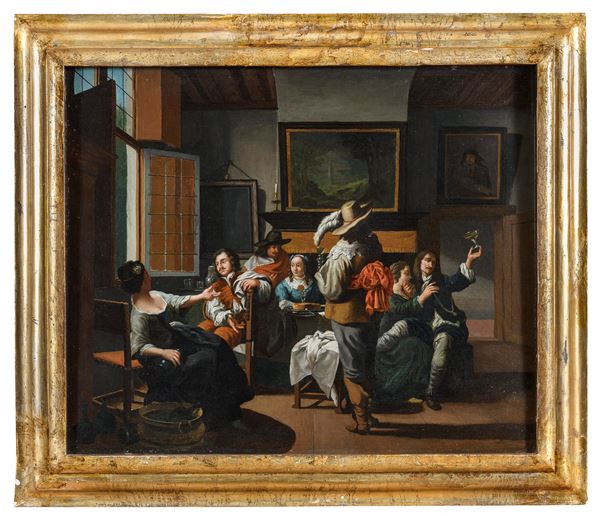 COPPIA DI SCENE DI INTERNO DI JAN JOZEF HOREMANS