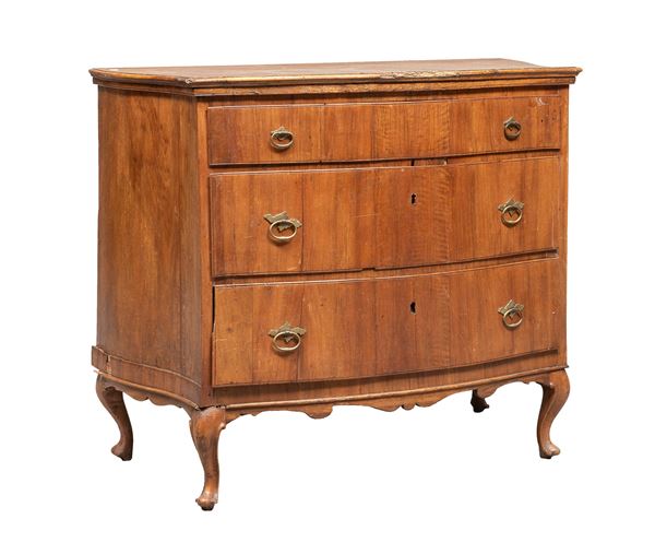 PICCOLA COMMODE IN NOCE, VENETO XVIII SECOLO
