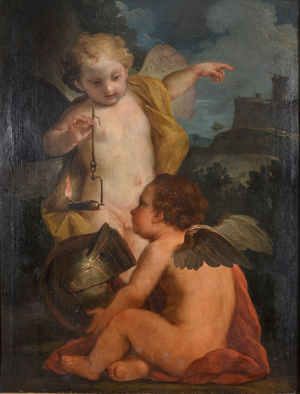 COPPIA DI ALLEGORIE ATTRIBUITE A GROGORIO LAZZARINI