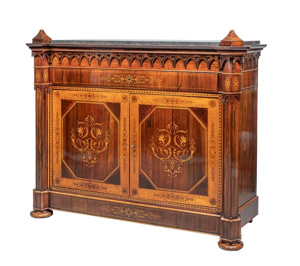 CREDENZA NEOGOTICA, SICILIA PERIODO CARLO X