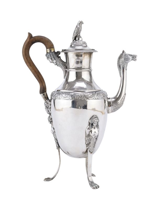 SPLENDIDA CAFFETTIERA IN ARGENTO, NAPOLI 1824/1832