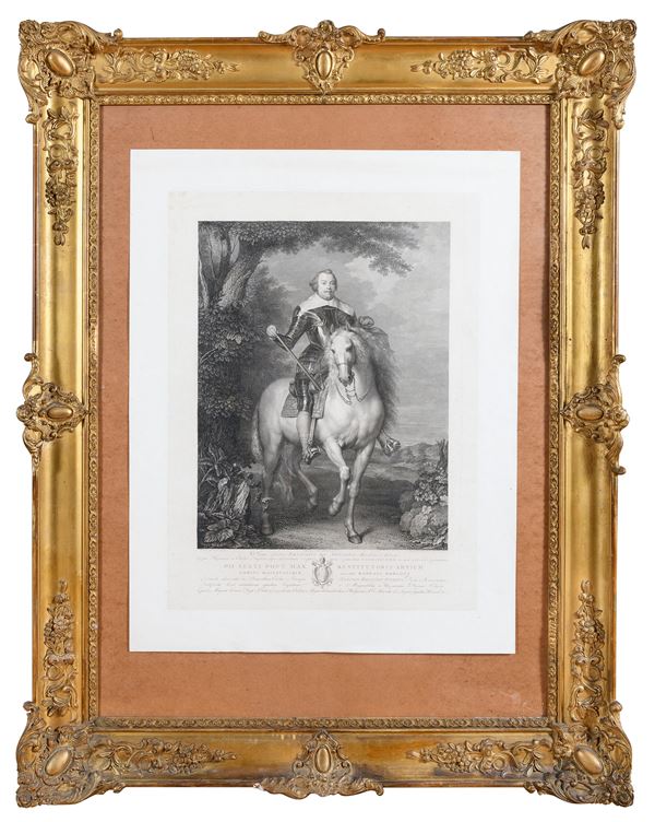 INCISIONE FRANCISCO DE MONCADA, DA VAN DYCK DI RAPHAEL MORGHEN