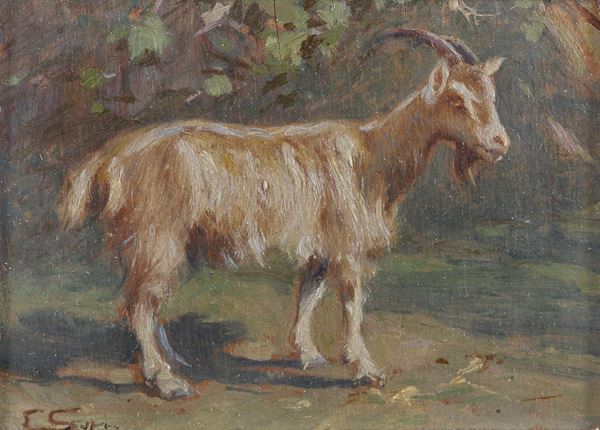 DIPINTO CAPRETTA DEL XIX SECOLO