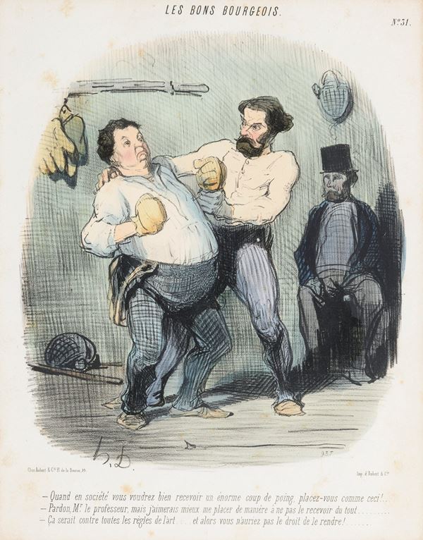 TRE STAMPE A COLORI DI HONORÈ DAUMIER
