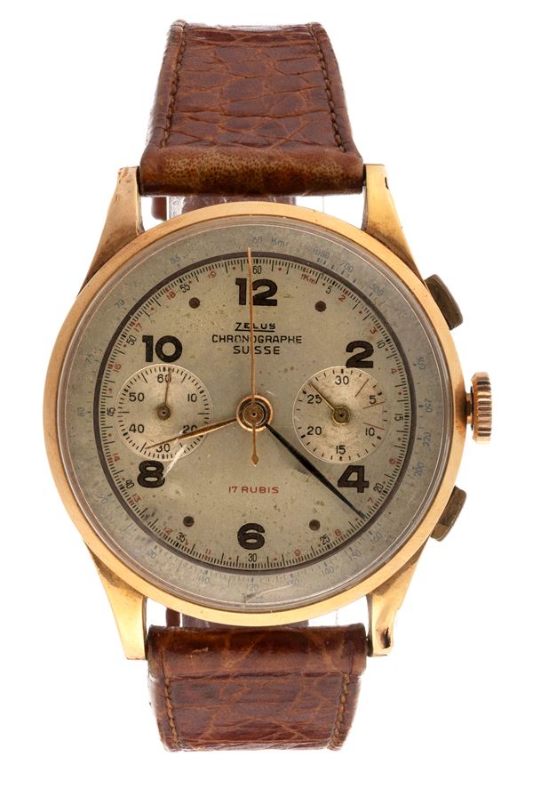 OROLOGIO DA POLSO VINTAGE ZELUS CHRONOGRAPHE SUISSE