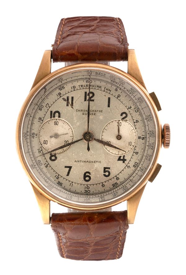 OROLOGIO DA POLSO VINTAGE CHRONOGRAPHE SUISSE ORO 18 KT
