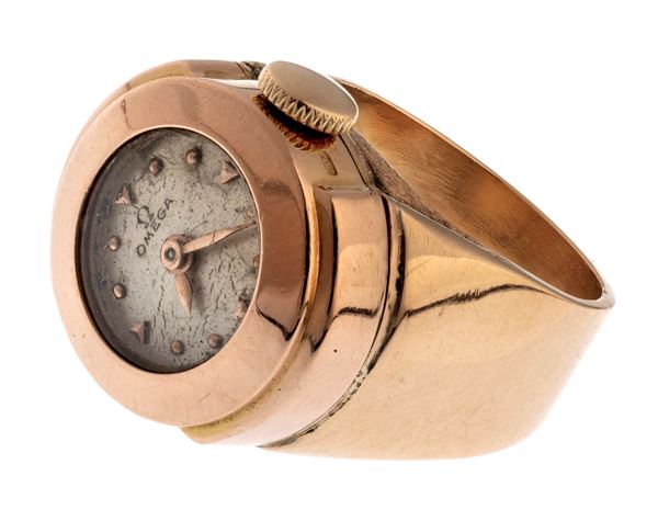 ANELLO CON OROLOGIO, MARCA OMEGA