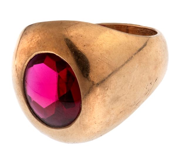 ANELLO CON PIETRA ROSSA