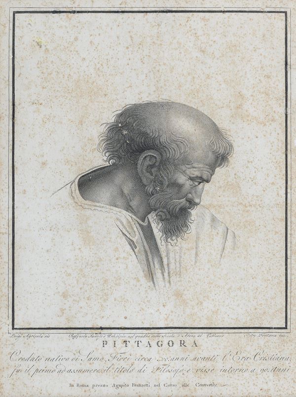 INCISIONE PITAGORA DI PIETRO FONTANA
