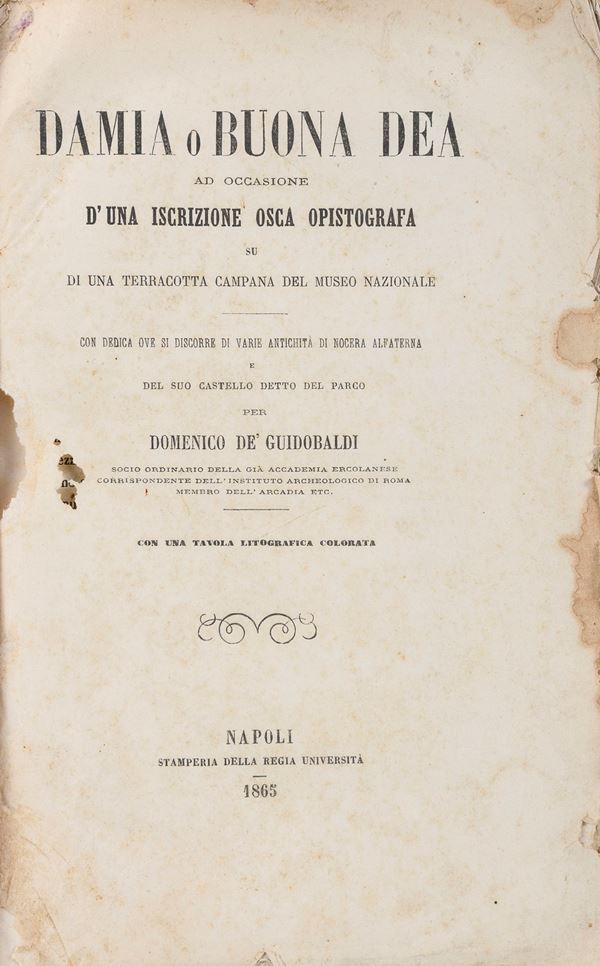 VOLUMETTO DA UNA ISCRIZIONE OSCA OPISTOGRAFA