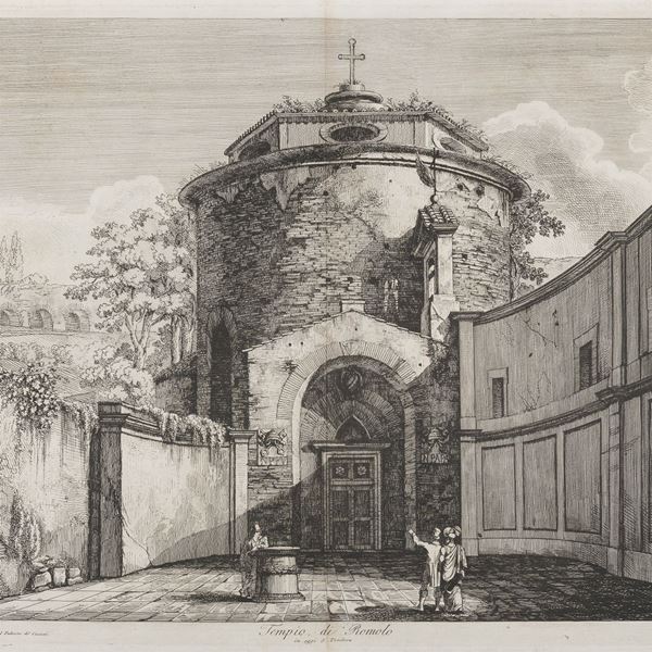 COPPIA DI ACQUEFORTI ROMA DI LUIGI ROSSINI