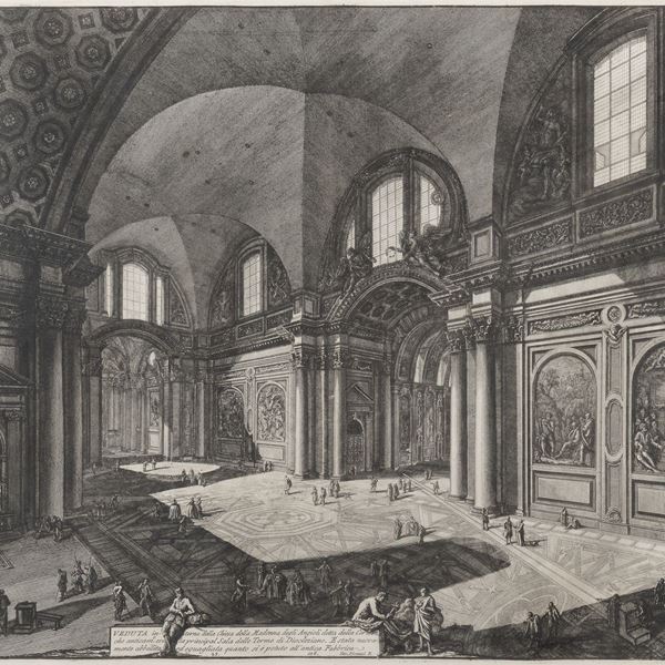 INCISIONE TERME DI DIOCLEZIANO DI GIOVANNI BATTISTA PIRANESI