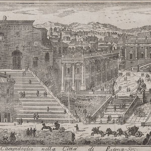 INCISIONE VEDUTA DEL CAMPIDOGLIO