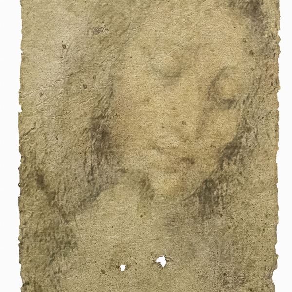 DISEGNO VOLTO DI CRISTO DI PITTORE LEONARDESCO