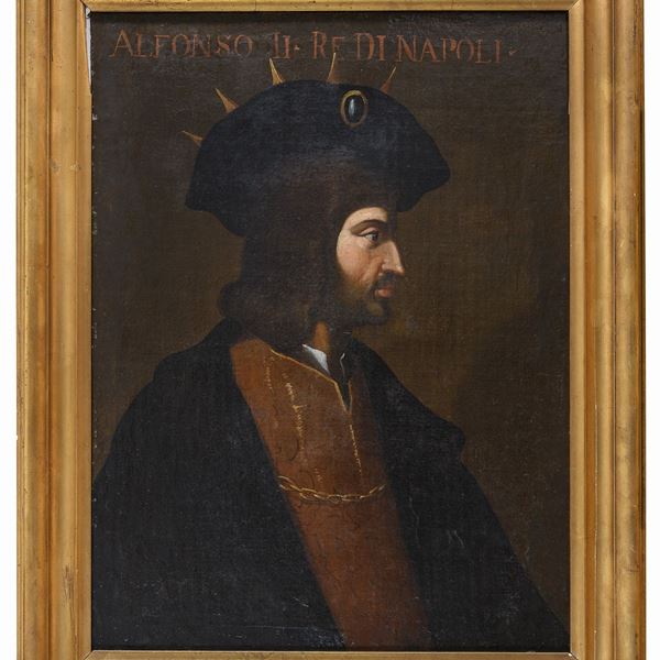 ALFONSO II RE DI NAPOLI DELLA CERCHIA DI CRISTOFANO DELL'ALTISSIMO
