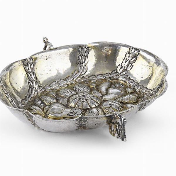 VASCHETTA IN ARGENTO DORATO, AUGSBURG FINE XVII SECOLO