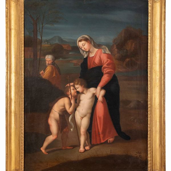 DIPINTO SACRA FAMIGLIA DA RAFFAELLO