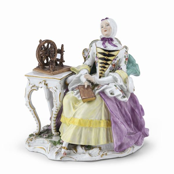 GRUPPO IN PORCELLANA, MEISSEN FINE XVIII SECOLO