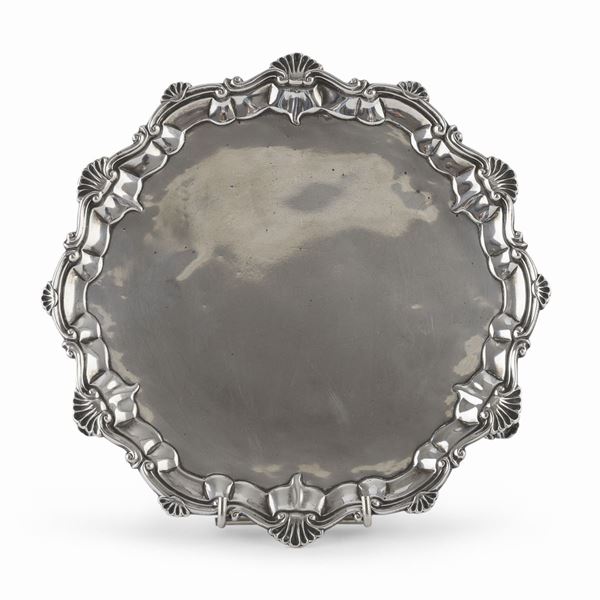 SALVER IN ARGENTO, LISBONA METÁ XVIII SECOLO