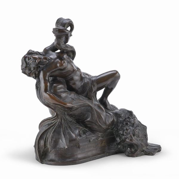 SCULTURA IN BRONZO NAJADE DI MARIO RUTELLI