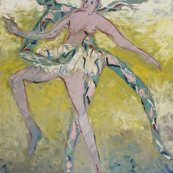 DIPINTO ARLECCHINI DI ENZO BENEDETTO, 1956