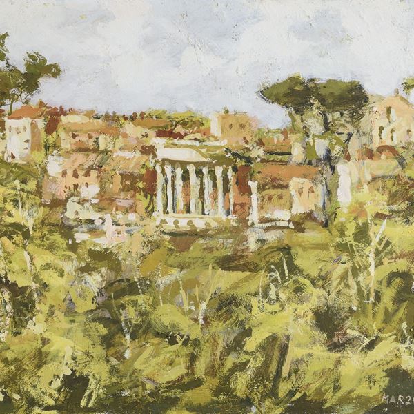 DIPINTO TIVOLI DI FRANCO MARZILLI