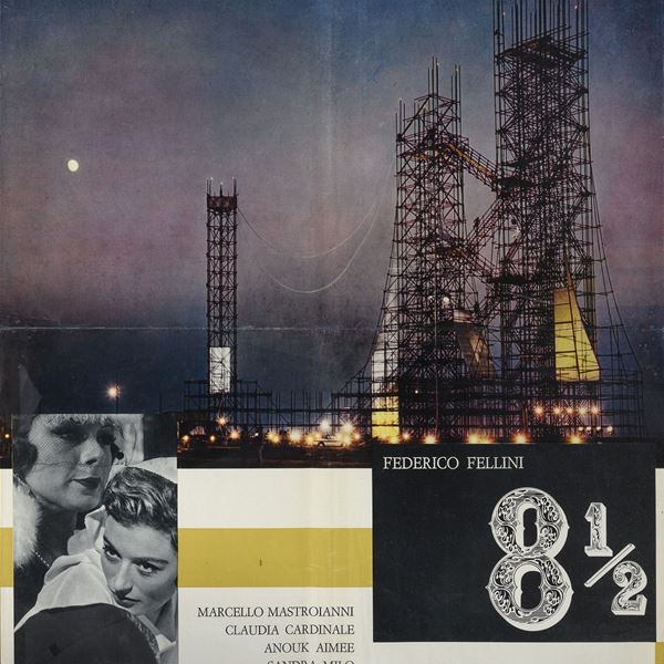 MANIFESTO ORIGINALE DEL FILM 8½, 1963